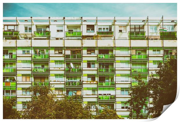 Communist Building Apartments Print by Radu Bercan