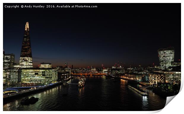 London by Night Print by Andy Huntley