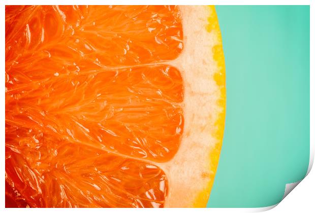 Blood Orange Slice Macro Details Print by Radu Bercan