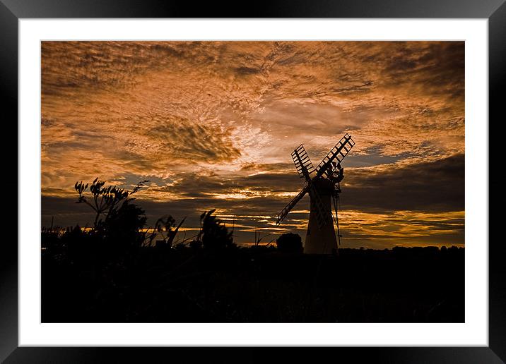 Thurne Dyke Mill Framed Mounted Print by Roy Scrivener