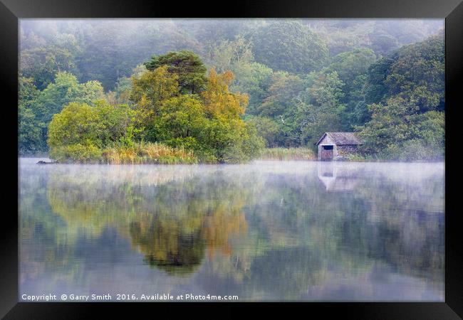 The Boathouse at Rydal Water. Framed Print by Garry Smith