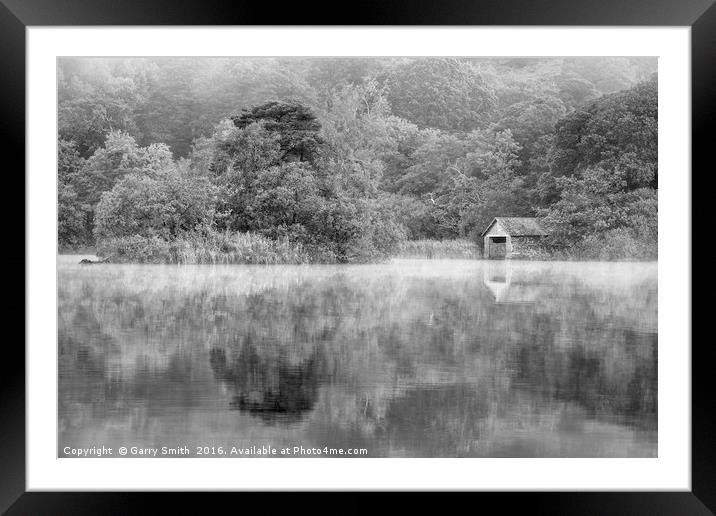 The Boathouse at Rydal Water. Framed Mounted Print by Garry Smith