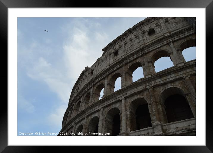 Colosseum Rome Framed Mounted Print by Brian Pearce