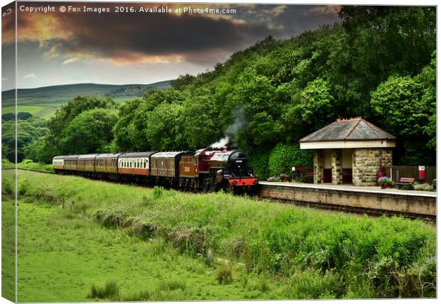 Steam train Hughes Crab 13065 at irwell vale Canvas Print by Derrick Fox Lomax