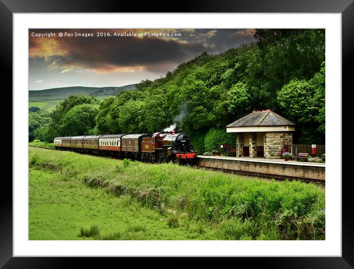 Steam train Hughes Crab 13065 at irwell vale Framed Mounted Print by Derrick Fox Lomax