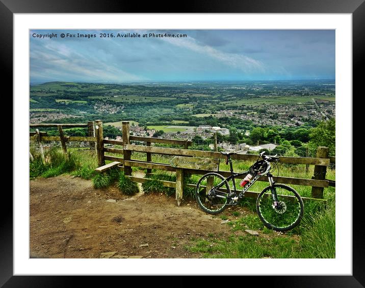 Holcombe hill view Framed Mounted Print by Derrick Fox Lomax