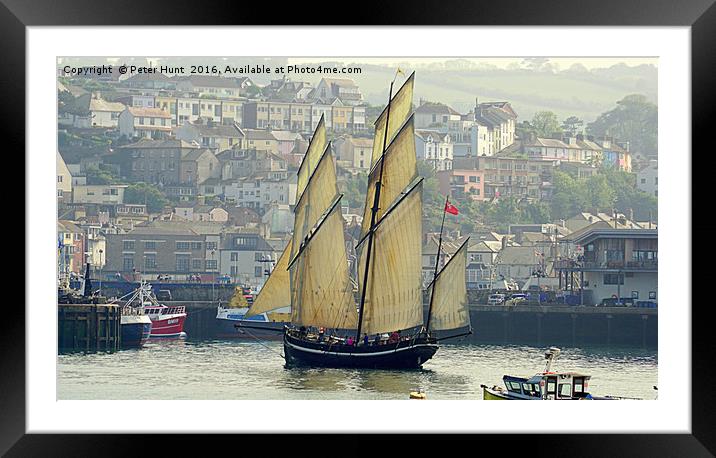 Sailing Into Port Framed Mounted Print by Peter F Hunt