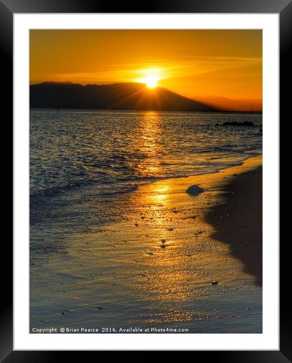 Sunset Malaga Framed Mounted Print by Brian Pearce