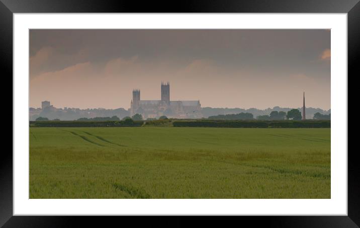 Lincoln Cathedral and International Bomber Command Framed Mounted Print by Andrew Scott