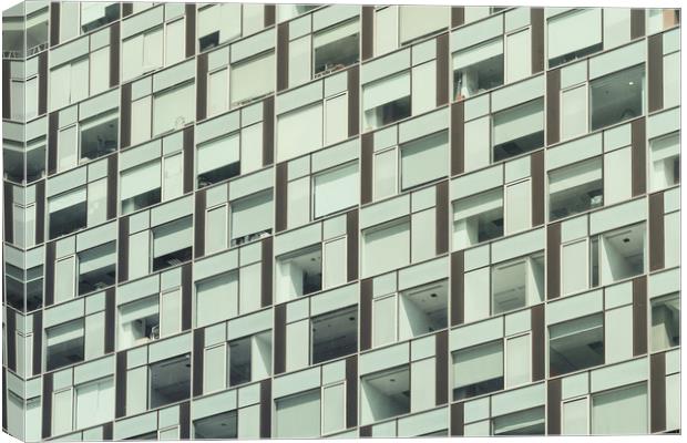 Business Building Windows Abstract Detail Canvas Print by Radu Bercan