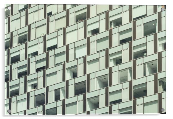Business Building Windows Abstract Detail Acrylic by Radu Bercan