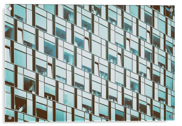 Business Building Windows Abstract Detail Acrylic by Radu Bercan
