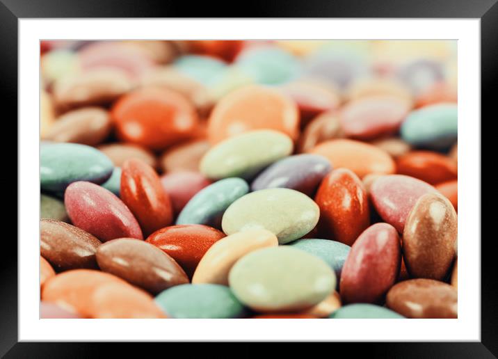 Sweet Colorful Candy Framed Mounted Print by Radu Bercan