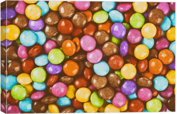 Sweet Colorful Candy Canvas Print by Radu Bercan