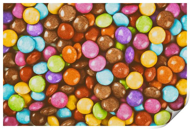 Sweet Colorful Candy Print by Radu Bercan