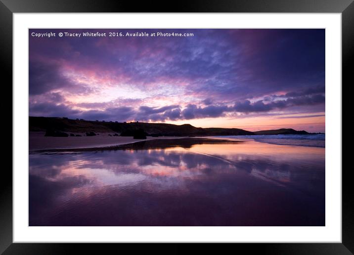 Sunset Reflections  Framed Mounted Print by Tracey Whitefoot