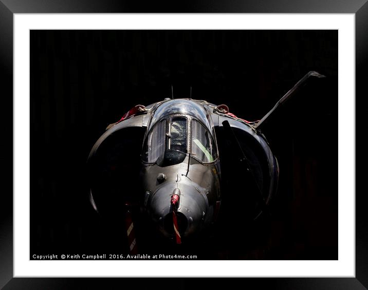 RAF Harrier GR-3 Framed Mounted Print by Keith Campbell
