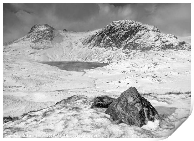 Stickle Tarn, Langdale, Cumbria. Print by Garry Smith