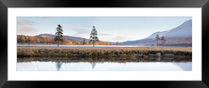 Loch Tulla Panorama. Framed Mounted Print by Garry Smith