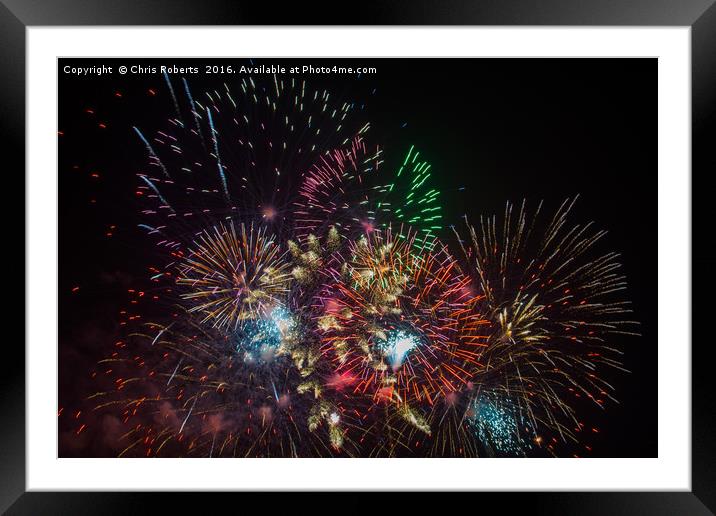 Fireworks Night Framed Mounted Print by Chris Roberts