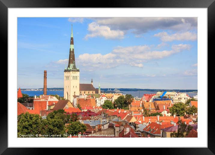 Old Town Tallinn Framed Mounted Print by Susan Leonard
