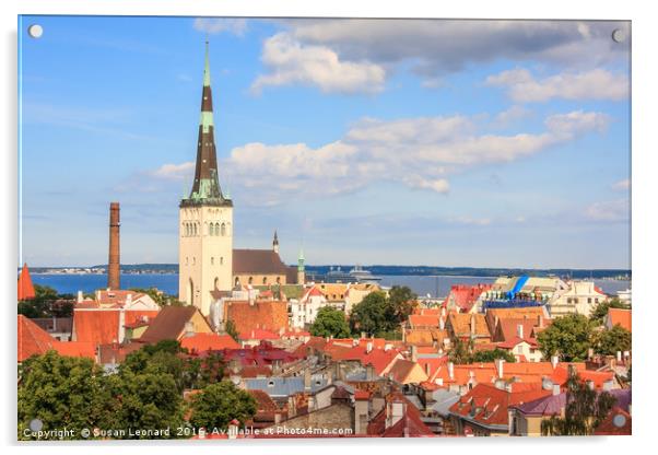 Old Town Tallinn Acrylic by Susan Leonard
