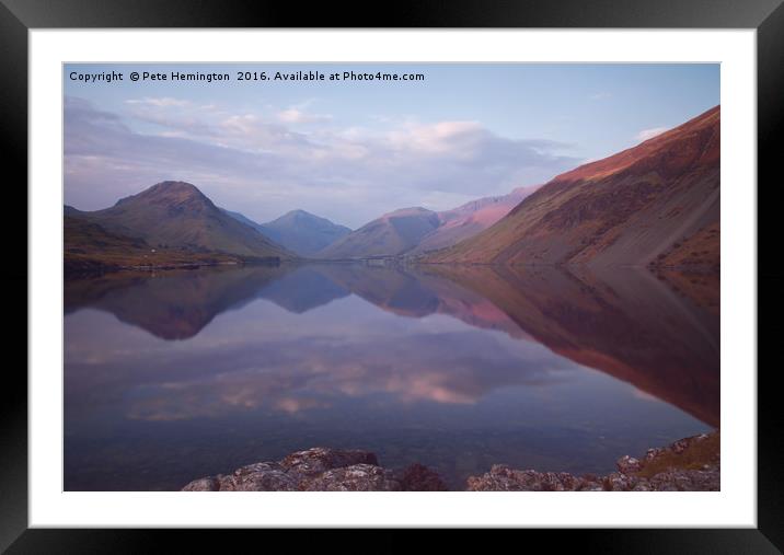 Wastwater in Cumbria Framed Mounted Print by Pete Hemington