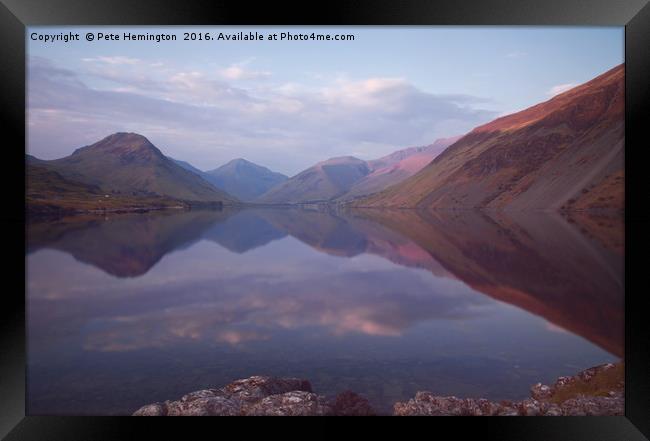Wastwater in Cumbria Framed Print by Pete Hemington