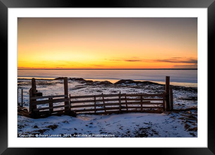 Sunrise in Southern Iceland Framed Mounted Print by Susan Leonard