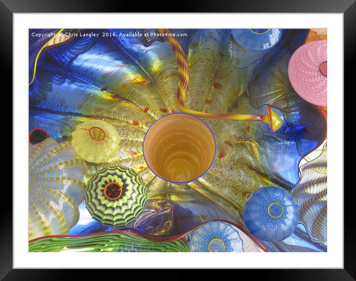 Art Glass - Underwater 2 Framed Mounted Print by Chris Langley