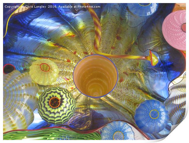 Art Glass - Underwater 2 Print by Chris Langley