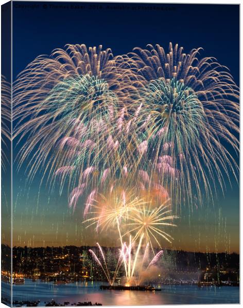 Fireworks for the Holiday Canvas Print by Thomas Baker