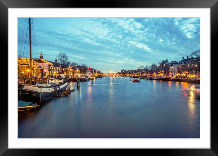 Amsterdam canal Framed Mounted Print by Jade Scott