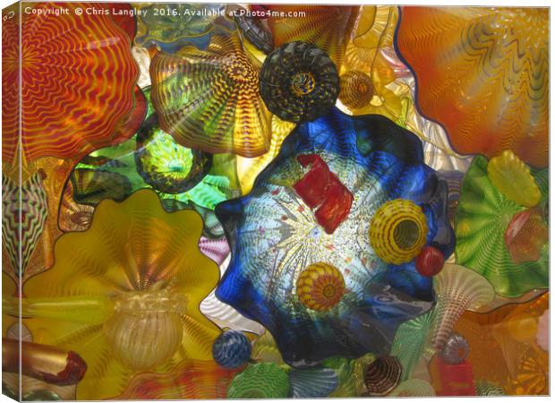 Art Glass - Underwater 6 Canvas Print by Chris Langley