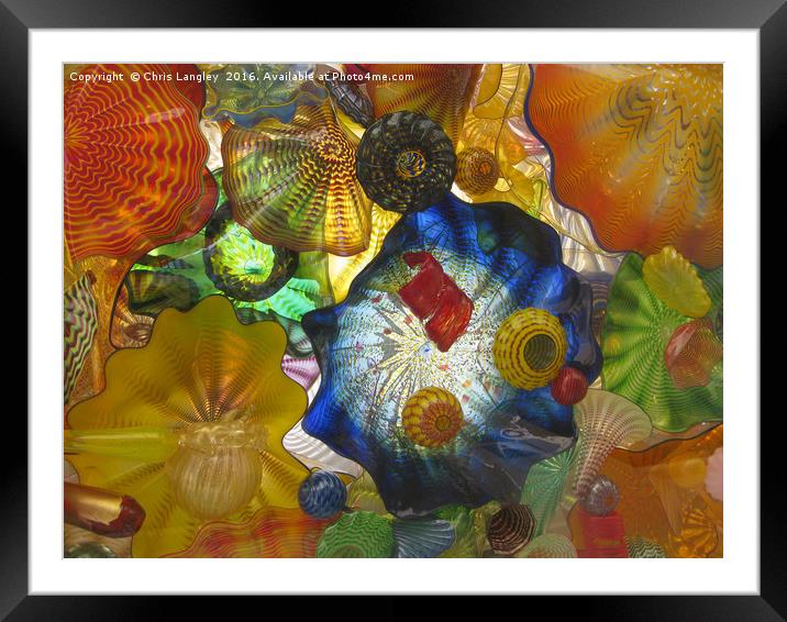 Art Glass - Underwater 6 Framed Mounted Print by Chris Langley