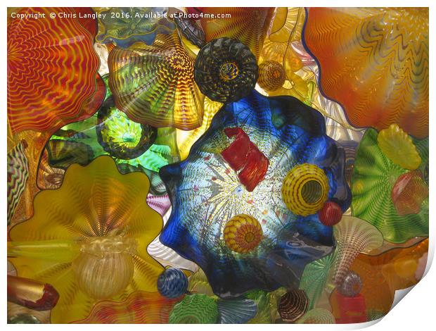Art Glass - Underwater 6 Print by Chris Langley