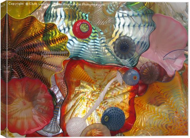 Art Glass - Underwater 7 Canvas Print by Chris Langley
