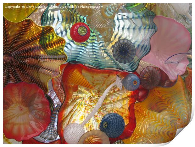 Art Glass - Underwater 7 Print by Chris Langley