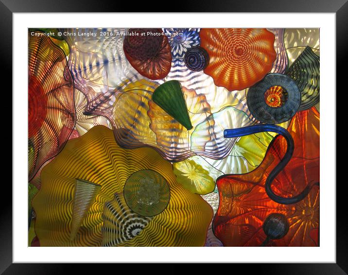 Art Glass - Underwater 9 Framed Mounted Print by Chris Langley