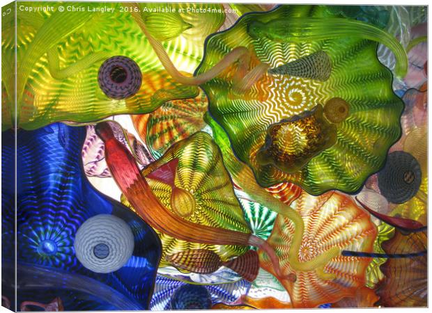 Art Glass - Underwater 10 Canvas Print by Chris Langley