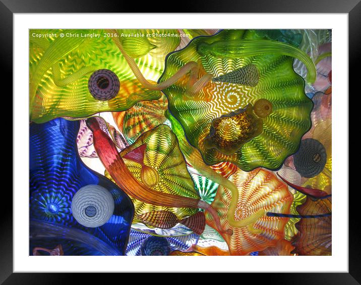 Art Glass - Underwater 10 Framed Mounted Print by Chris Langley