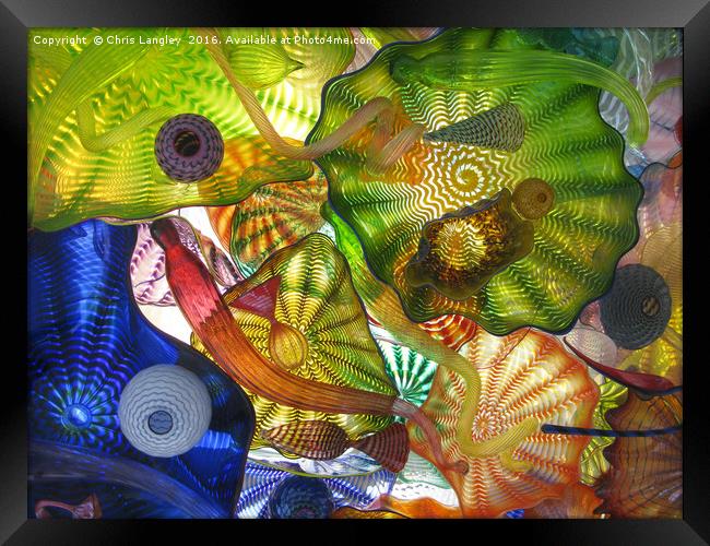 Art Glass - Underwater 10 Framed Print by Chris Langley