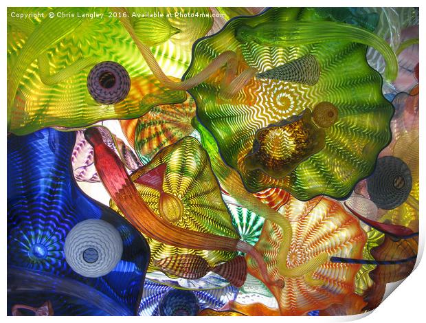 Art Glass - Underwater 10 Print by Chris Langley