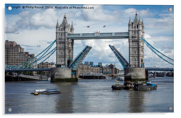 Tower Bridge London Acrylic by Philip Pound