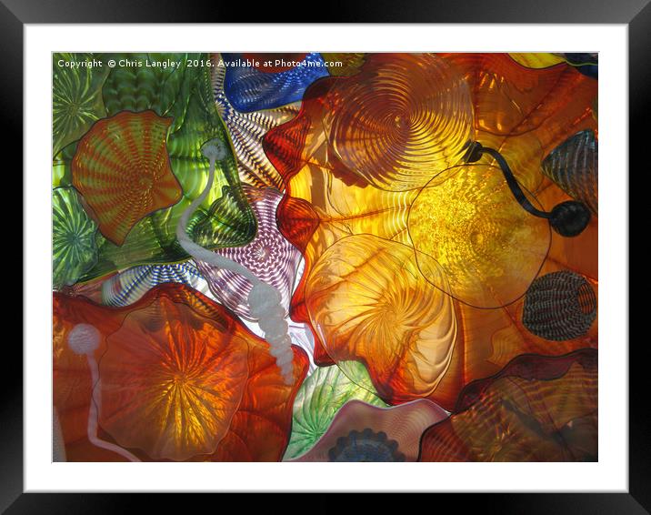 Art Glass - Underwater 11 Framed Mounted Print by Chris Langley