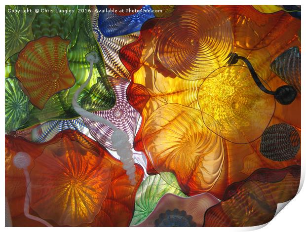 Art Glass - Underwater 11 Print by Chris Langley