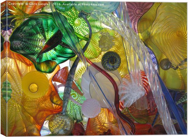 Art Glass - Underwater 12 Canvas Print by Chris Langley
