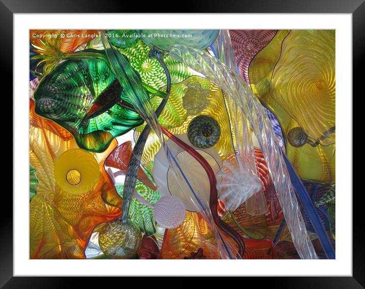 Art Glass - Underwater 12 Framed Mounted Print by Chris Langley