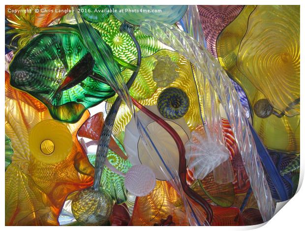 Art Glass - Underwater 12 Print by Chris Langley