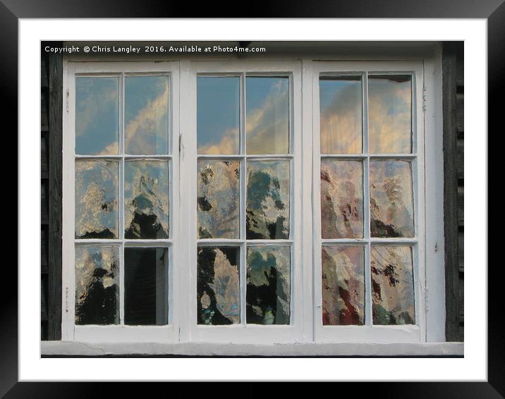 The Window - A Place to Reflect Framed Mounted Print by Chris Langley